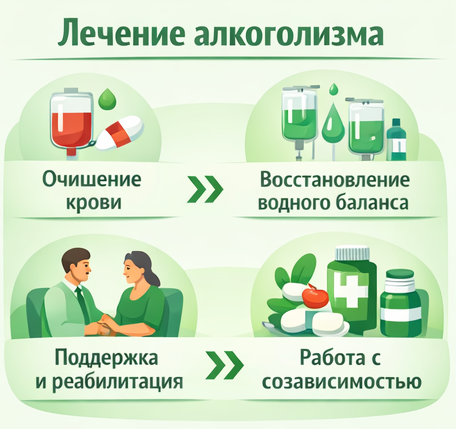лечение алкоголизма в Ногинске этапы